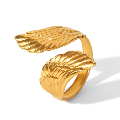 1 Piece Mixed Gold Color & Silver Colors Stainless Steel Gold Color Statement Rings h5 
