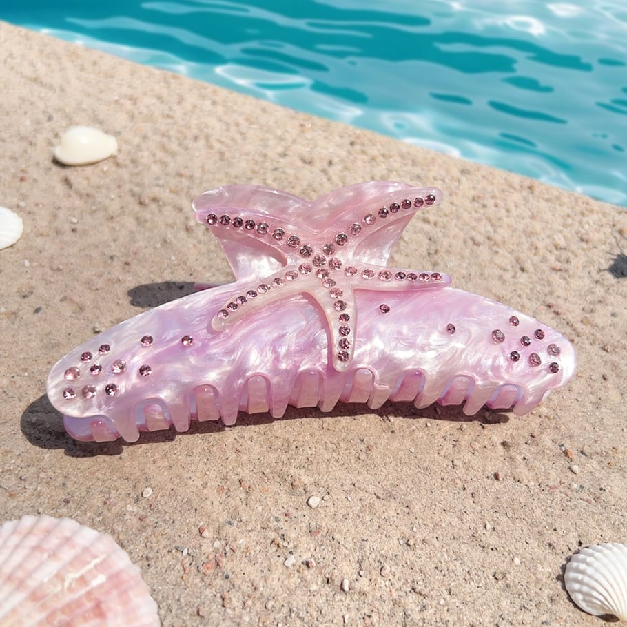 1 Piece Beach Starfish Acrylic Women's Hair Claws 