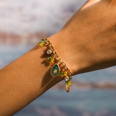 1 Piece Daily Avocado Stainless Steel Gold Color Women's Charm Bracelets h5 Picture3