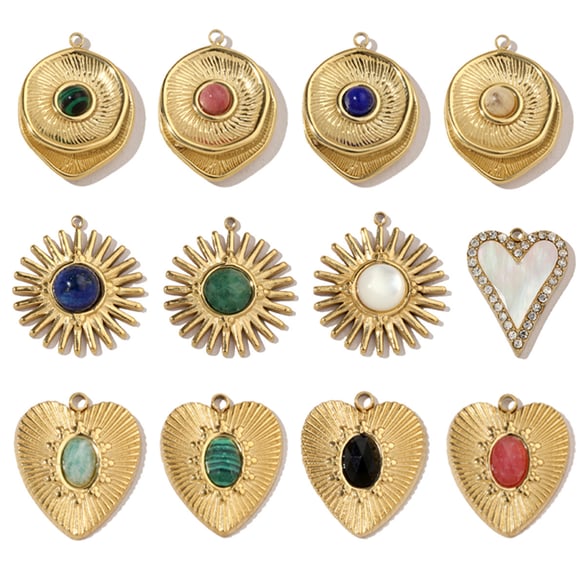1 colgante clásico de acero inoxidable con forma de corazón para mujer 2