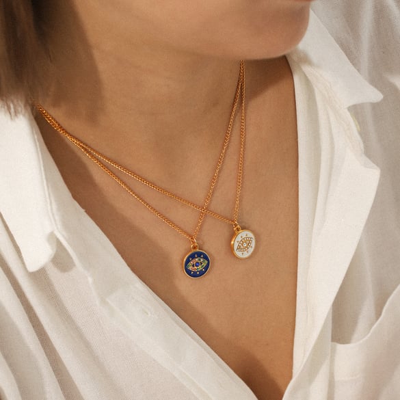 1 Piece Devil's Eye Stainless Steel  Women's Pendant Necklaces 2