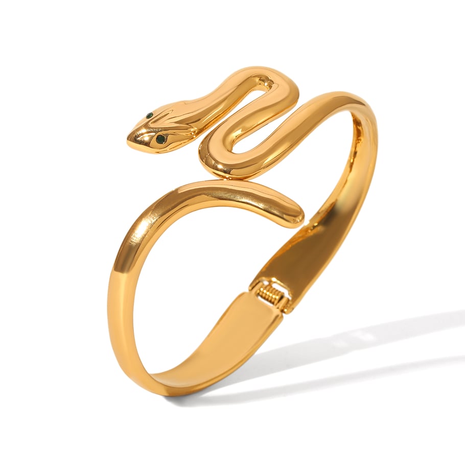 1 Pair Simple Series Daily Geometric Stainless Steel Women's Bangles 