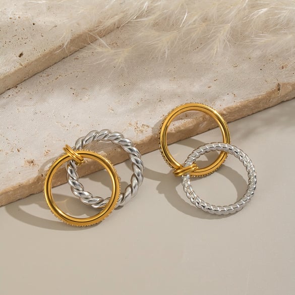 1 Stück minimalistischer Ring aus Edelstahl in verschiedenen Farben 2