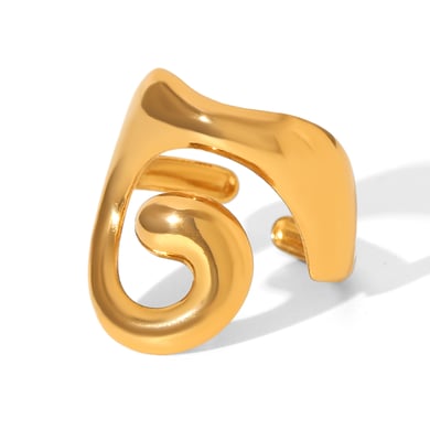 1 Piece Simple  Daily Irregular Shape Stainless Steel  Statement Rings h5 