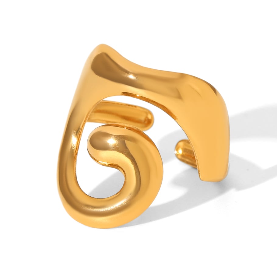 1 Piece Simple  Daily Irregular Shape Stainless Steel  Statement Rings 