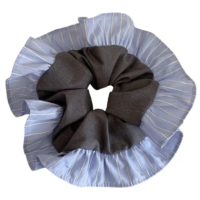 1 stuk romantische serie elegante scrunchies van streepstof voor dames h5 Afbeelding3