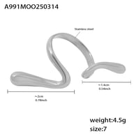 A991-Anello in acciaio/Numero 7 Immagine19