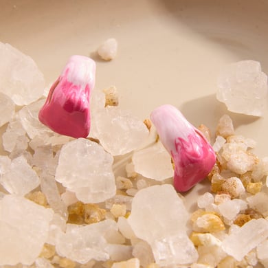 1 par de pendientes de aro de acero inoxidable con degradado romántico para mujer h5 Imagen5