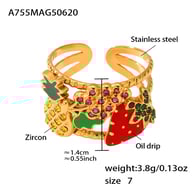 A755-Gold Strawberry Ring/No.7 Picture3
