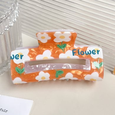 1 Piece Sweet Flower Acrylic Women's Hair Claws h5 
