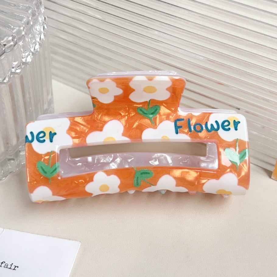 1 Piece Sweet Flower Acrylic Women's Hair Claws 