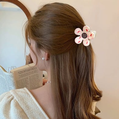 1 Piece Romantic Series Sweet Flower Plastic Women's Hair Claws h5 Picture4