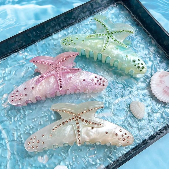 1 Piece Beach Starfish Acrylic Women's Hair Claws