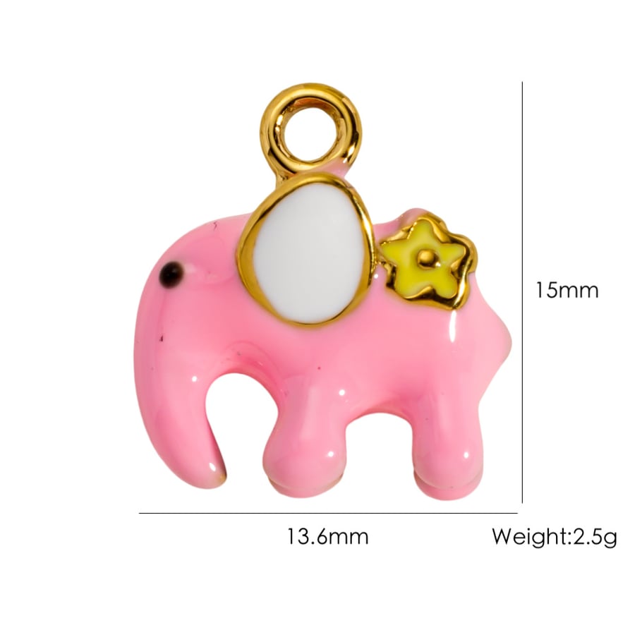 1 Piece Romantic Cute Animal Fruit Chili Stainless Steel Women's Pendants 