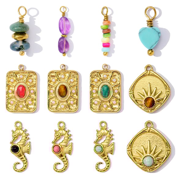 1 Piece Daily Rectangle Natural Stones Women's Pendants 2