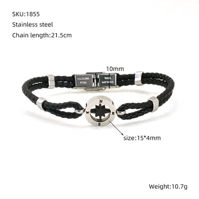 1 Stück Herrenarmband aus Edelstahl h5 