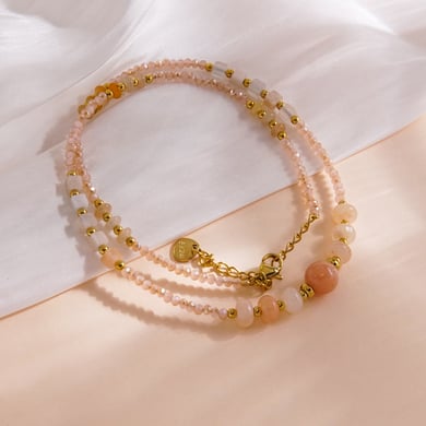Sweet Elegant Stainless Steel Women‘s Beaded Necklaces h5 Picture4