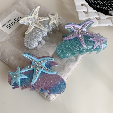 1 paar Romantic Series Vacation Turtle acryl haarklemmen voor dames h5 Afbeelding2