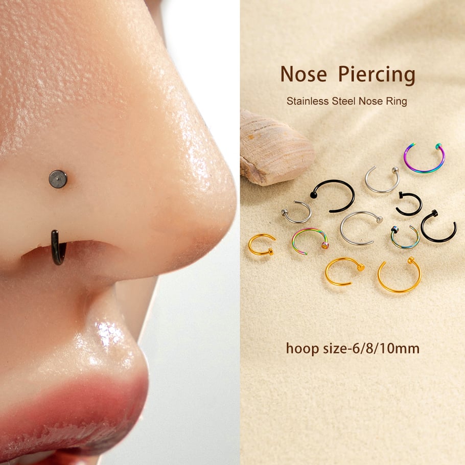 1 Piece Stainless Steel Nose Ring h5Picture4