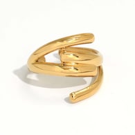 Gold color/One size/1件戒指 