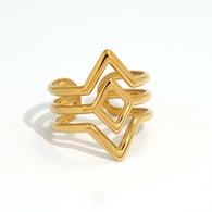 Gold color/One size/1件戒指 Afbeelding2