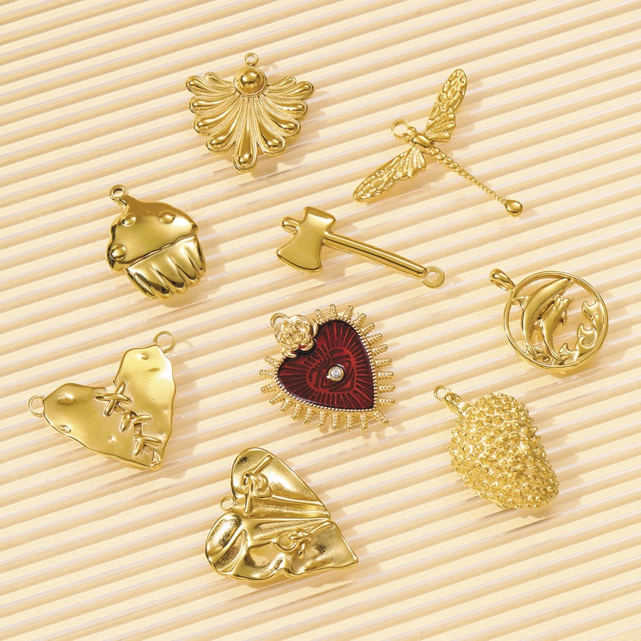 1 pieza de exquisitos colgantes de acero inoxidable con forma de corazón para mujer Imagen5