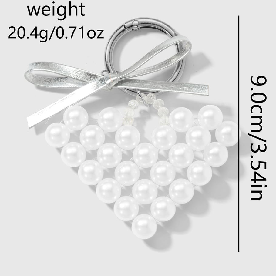 1 Piece Beaded Heart Bag Charm Picture11