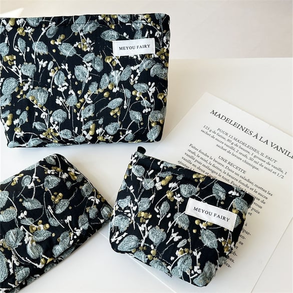 Trousse de maquillage élégante en polyester pour femme, série romantique, 1 pièce