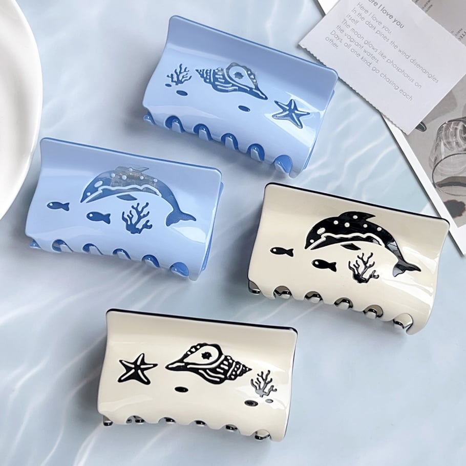 1 Piece Dolphin Acrylic Women's Hair Claws Picture2