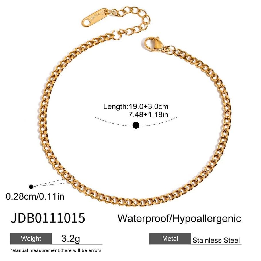 Bracelet classique en acier inoxydable couleur or pour femme, 1 pièce, motif étoile 