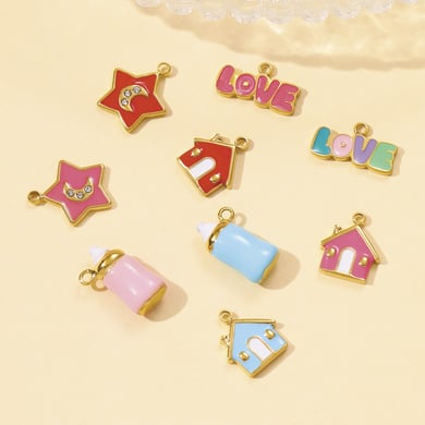 1 Piece Cute House Stainless Steel Women's Pendants h5 Picture4