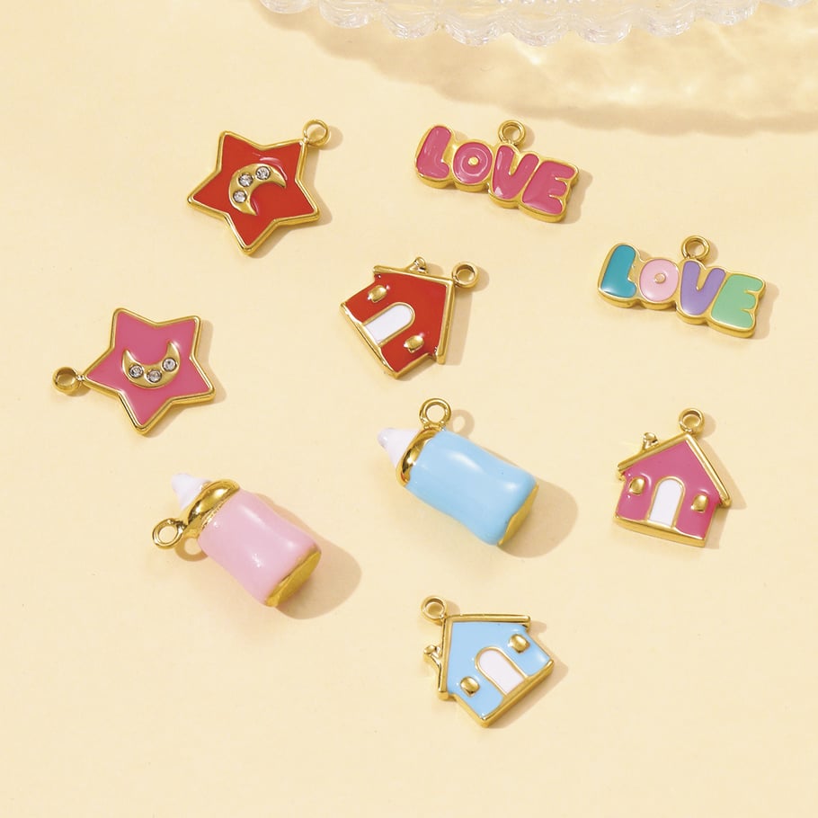 1 Piece Cute House Stainless Steel Women's Pendants Picture4
