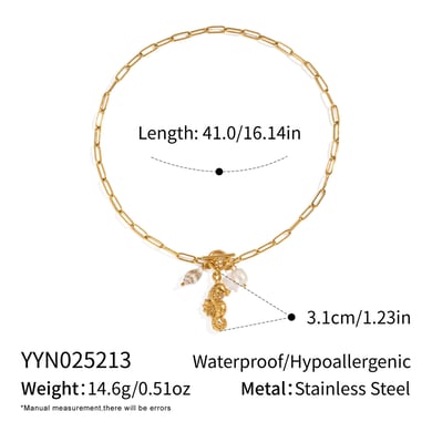 1 Piece Sea Horse Stainless Steel Gold Color Pendant Necklace h5 