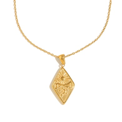 1 Piece Simple Series Daily Sun Stainless Steel Women's Pendant Necklaces h5 