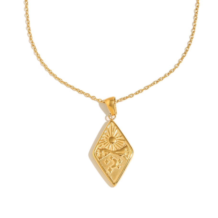 1 Piece Simple Series Daily Sun Stainless Steel Women's Pendant Necklaces 