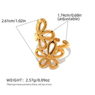 Gold color/One size/1件戒指 