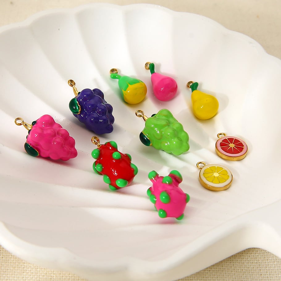 1 Pair Romantic Series Sweet Plant Stainless Steel  Pendants Picture3