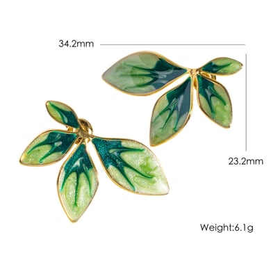 1 Pair Romantic Series Sweet Flower Stainless Steel Women's Stud Earrings h5 