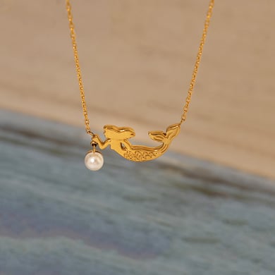 1 Piece Simple Fish Stainless Steel  Women's Pendant Necklaces h5 Picture5