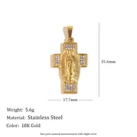 Unserer Lieben Frau Kreuz Anhänger-Gold Bild6
