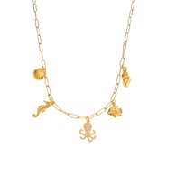 P1257-Gold DIY Pendant Necklace 42+5cm 