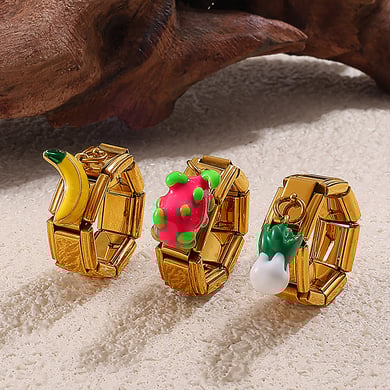 1 Piece Stainless Steel Gold Color DIY Statement Ring h5 Picture4