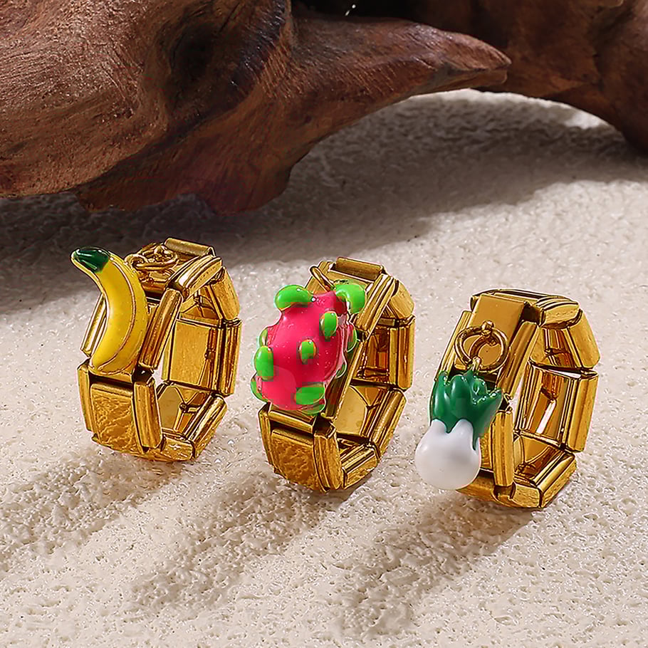 1 Piece Stainless Steel Gold Color DIY Statement Ring Picture4