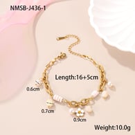 NMSB-J436-1 Beaded Flower Bracelet 