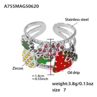 A755-Steel Strawberry Ring/No.7 Picture4