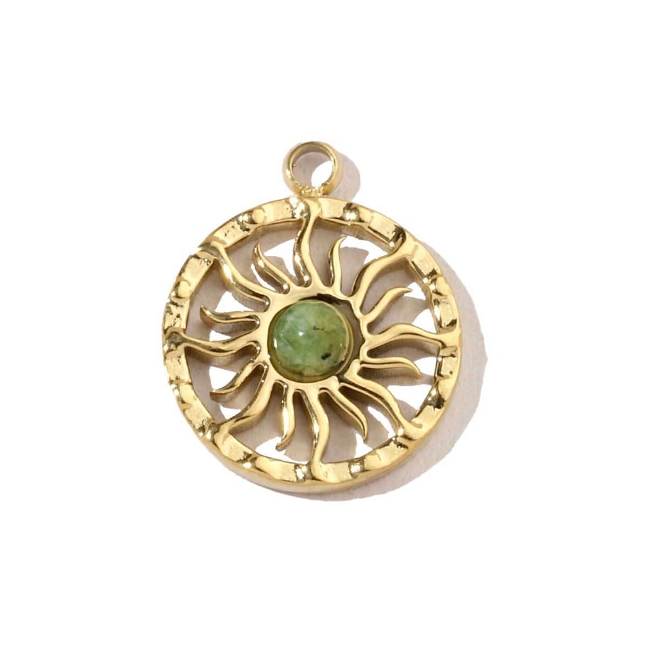 1 pieza de colgantes clásicos de piedras naturales de colores para mujer 