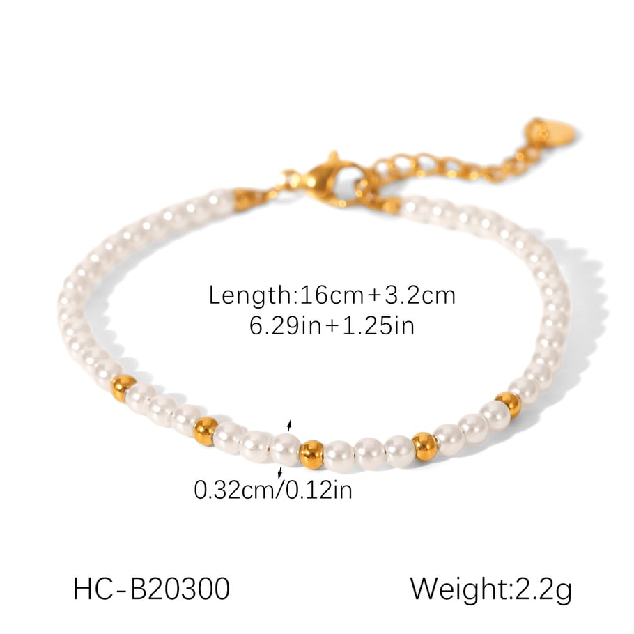 1 Paar Simple Series Daily Perlenarmbänder für Damen Bild2