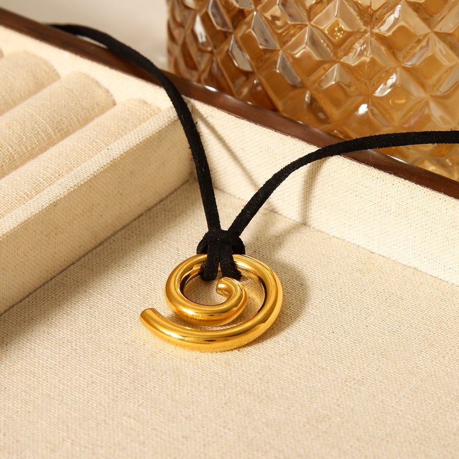 Collier pendentif simple en acier inoxydable pour femme, 1 pièce, motif lignes quotidiennes h5Image6