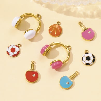 1 pieza de colgantes de acero inoxidable para mujer de la serie deportiva h5 Imagen3