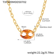 TXP309-Pig nose amber necklace 46+5cm Picture4